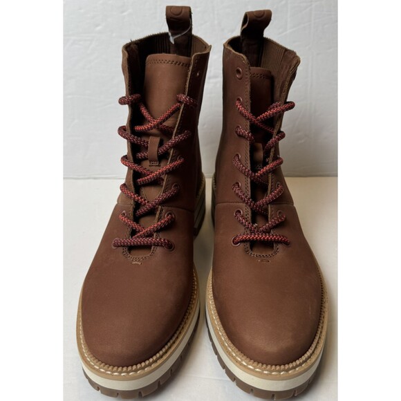 Toms Womens Size 5.5 Dark Brown Frankie Water Resistant Nubuck Boots Booties - Picture 4 of 7